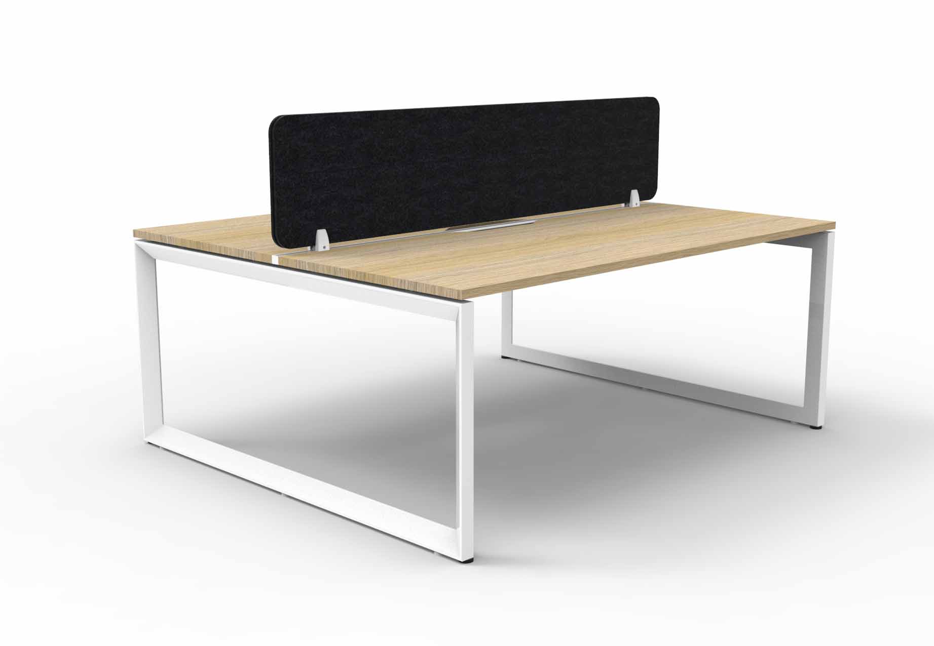 Loop 2 Person Double Sided Workstation - with Eco Screen